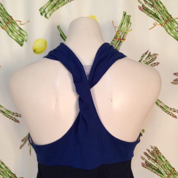 Lacoste Navy Twist Back Tennis Tank Top Size 40/8 - Picture 5 of 8